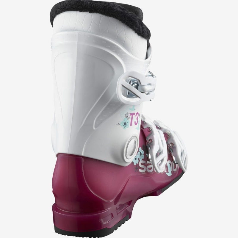 Kids' Salomon T3 RT GIRLY Ski Boots Purple / White | IN3624HAP