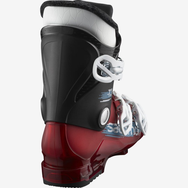 Kids' Salomon T3 RT Ski Boots Black / Red / White | IN3617QMA