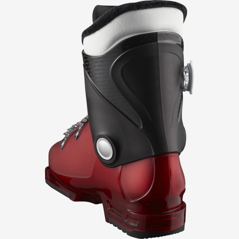 Kids' Salomon T3 RT Ski Boots Black / Red / White | IN3617QMA