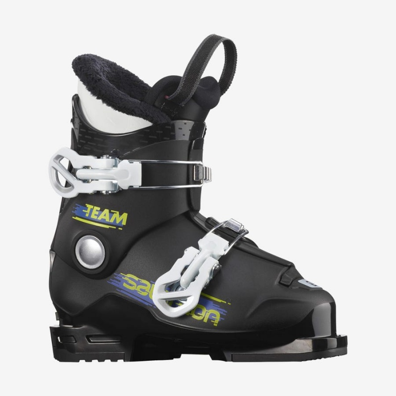 Kids\' Salomon TEAM T2 Ski Boots Black / White | IN3613VRW