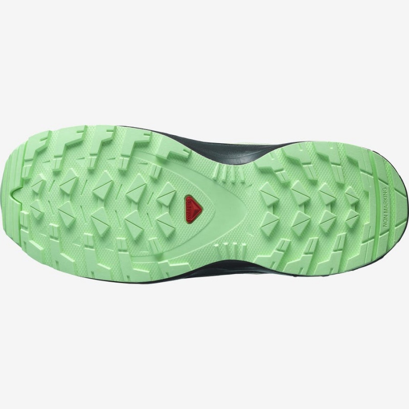 Kids' Salomon XA PRO V8 CLIMASALOMON™ WATERPROOF Trail Running Shoes Green | IN3604FDN