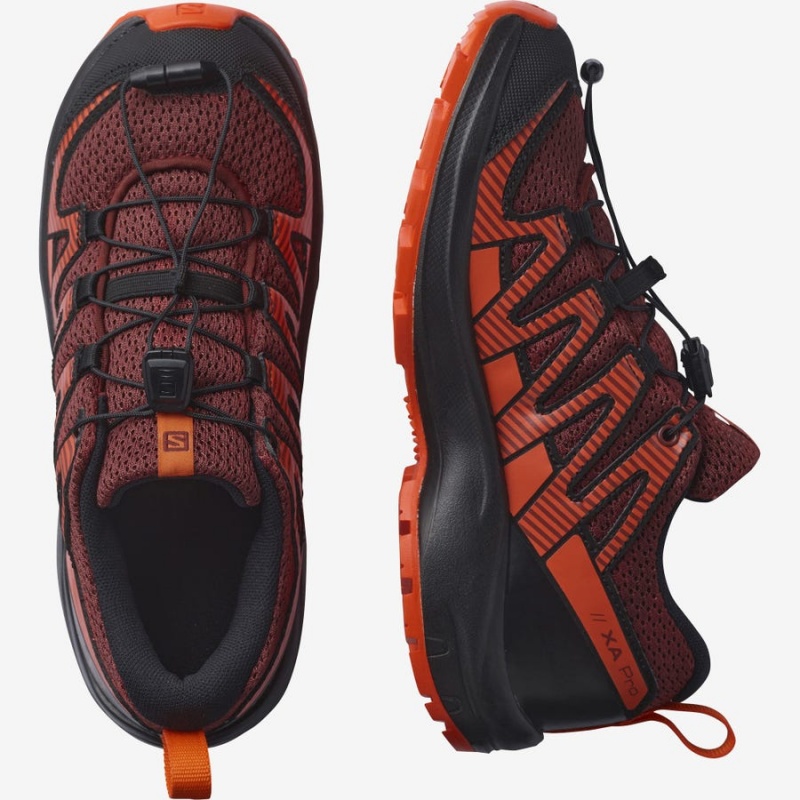 Kids' Salomon XA PRO V8 Trail Running Shoes Orange | IN3593RVD