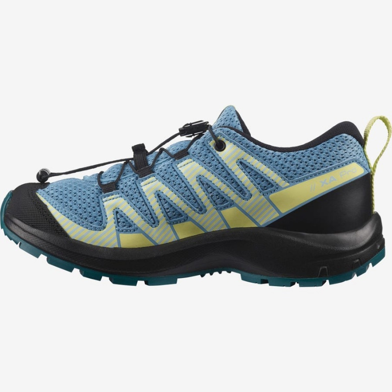 Kids' Salomon XA PRO V8 Trail Running Shoes Blue | IN3594TCE