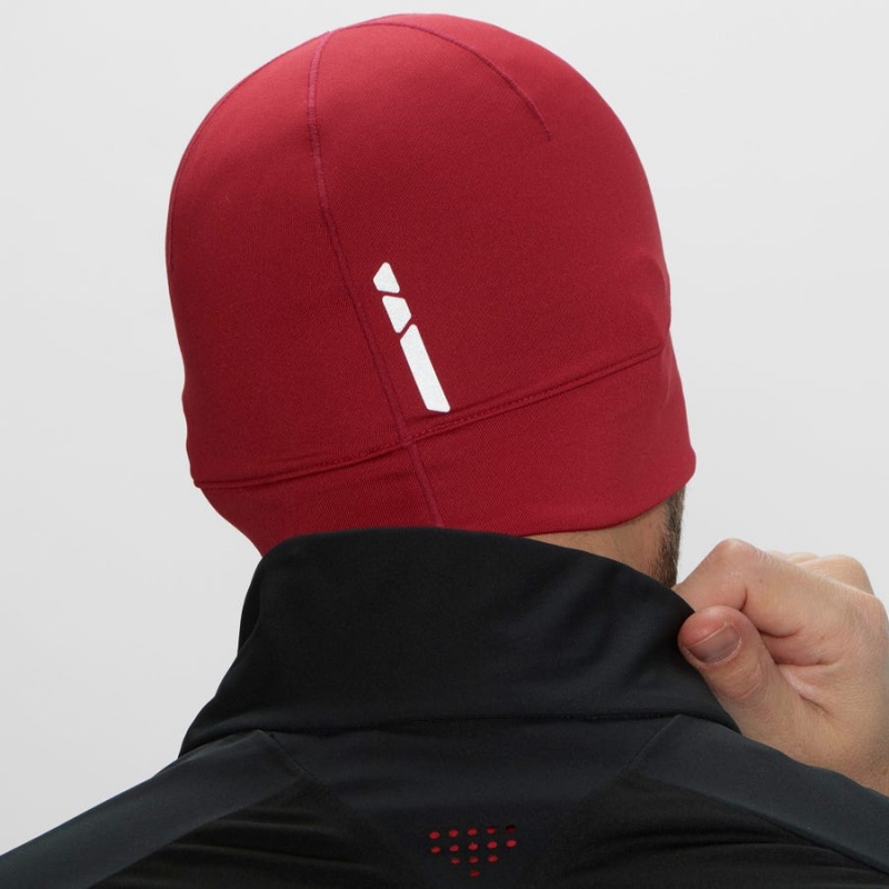 Men's Salomon ACTIVE Hats Red | IN2619JPQ