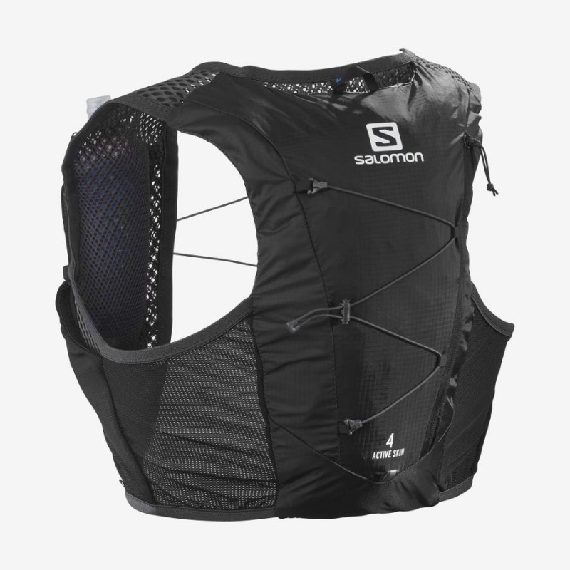 Men's Salomon ACTIVE SKIN 4 Running Packs Black | IN2516KOR