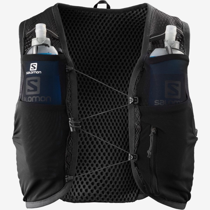 Men's Salomon ACTIVE SKIN 8 Running Packs Black | IN2537FDN