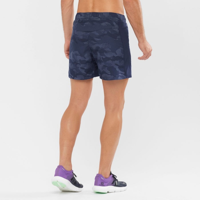 Men's Salomon AGILE 5 Shorts Purple | IN2443BEX