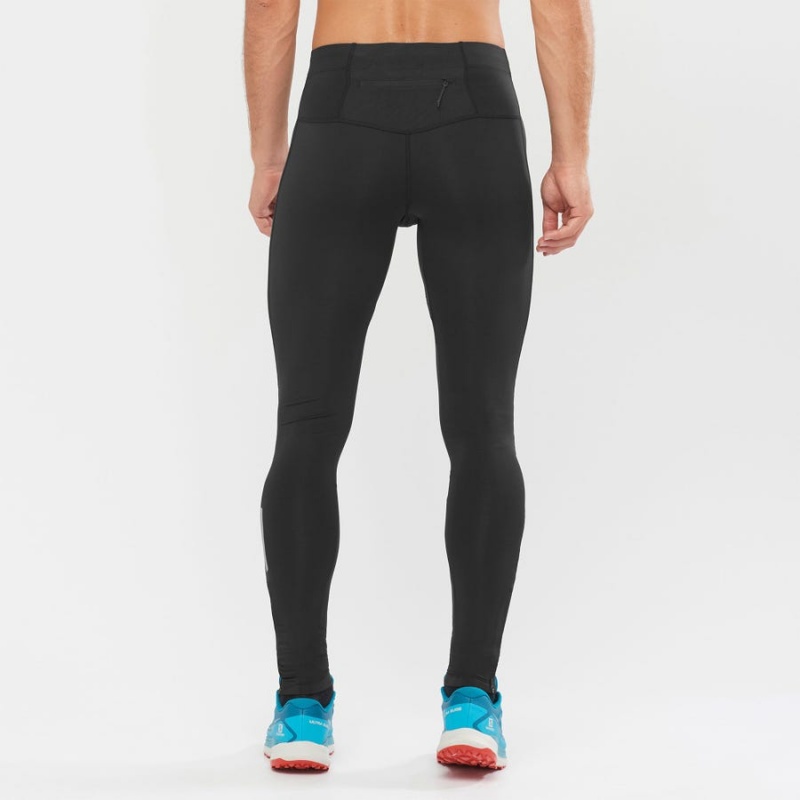 Men's Salomon AGILE LONG Pants Black | IN2432DFM