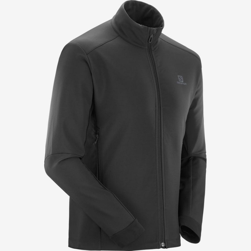 Men's Salomon AGILE SOFTSHELL Jackets Black | IN2366NWY