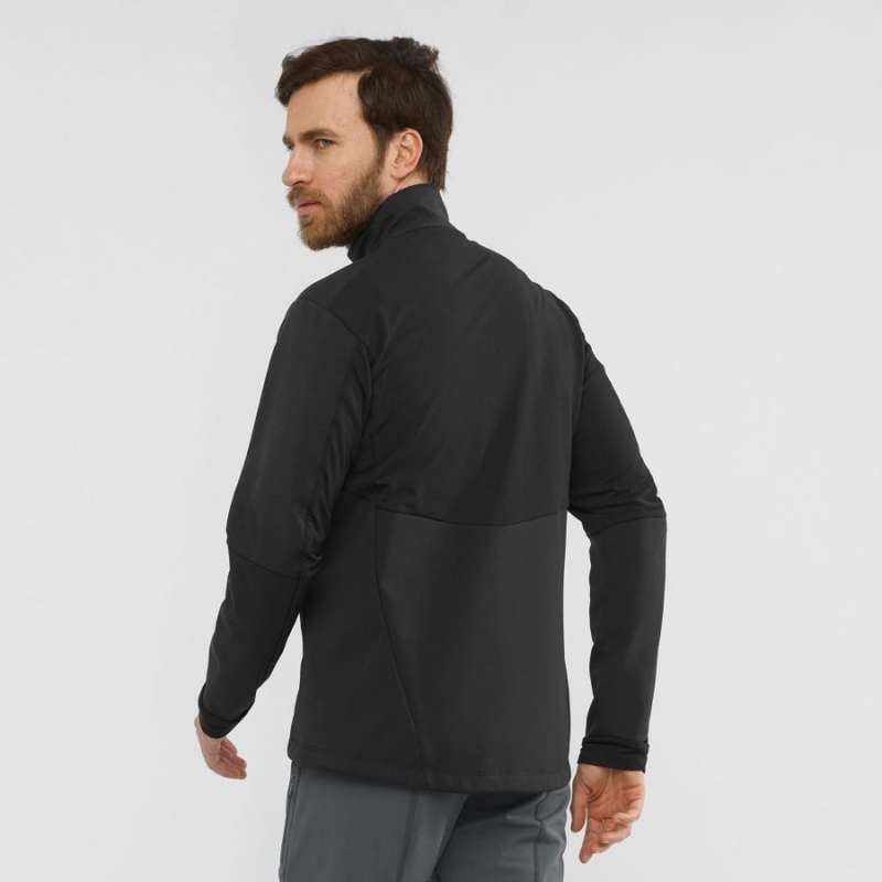 Men's Salomon AGILE SOFTSHELL Jackets Black | IN2366NWY