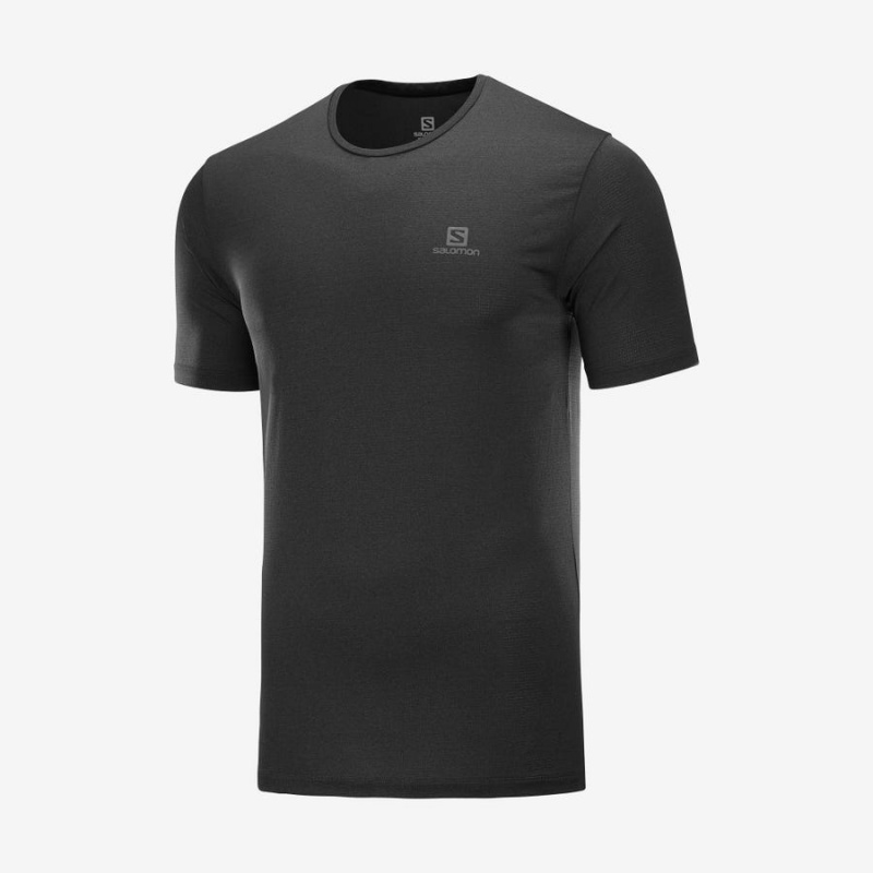 Men\'s Salomon AGILE TRAINING T Shirts Black | IN2380DFM