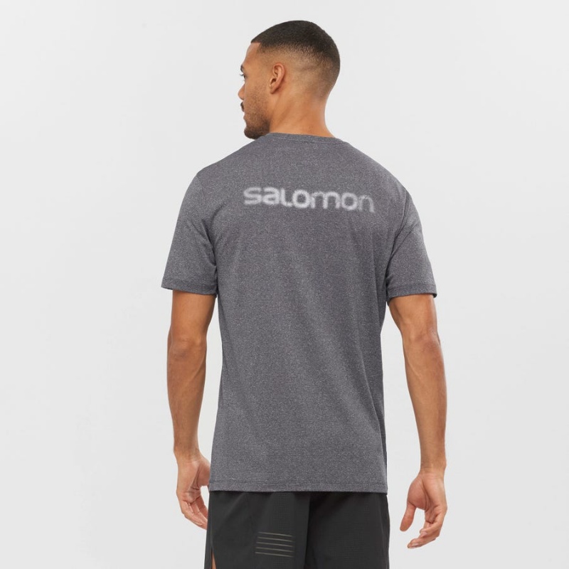 Men's Salomon AGILE TRAINING T Shirts Grey | IN2381FDN