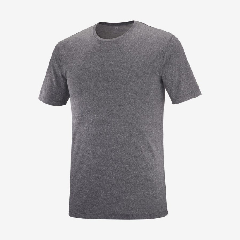 Men\'s Salomon AGILE TRAINING T Shirts Grey | IN2381FDN