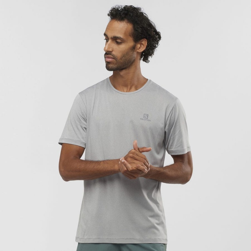 Men's Salomon AGILE TRAINING T Shirts White | IN2379SGL