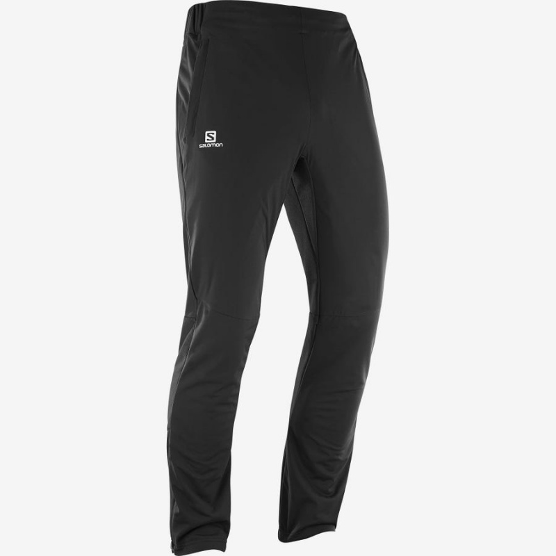 Men\'s Salomon AGILE WARM Ski Pants Black | IN2479GSO