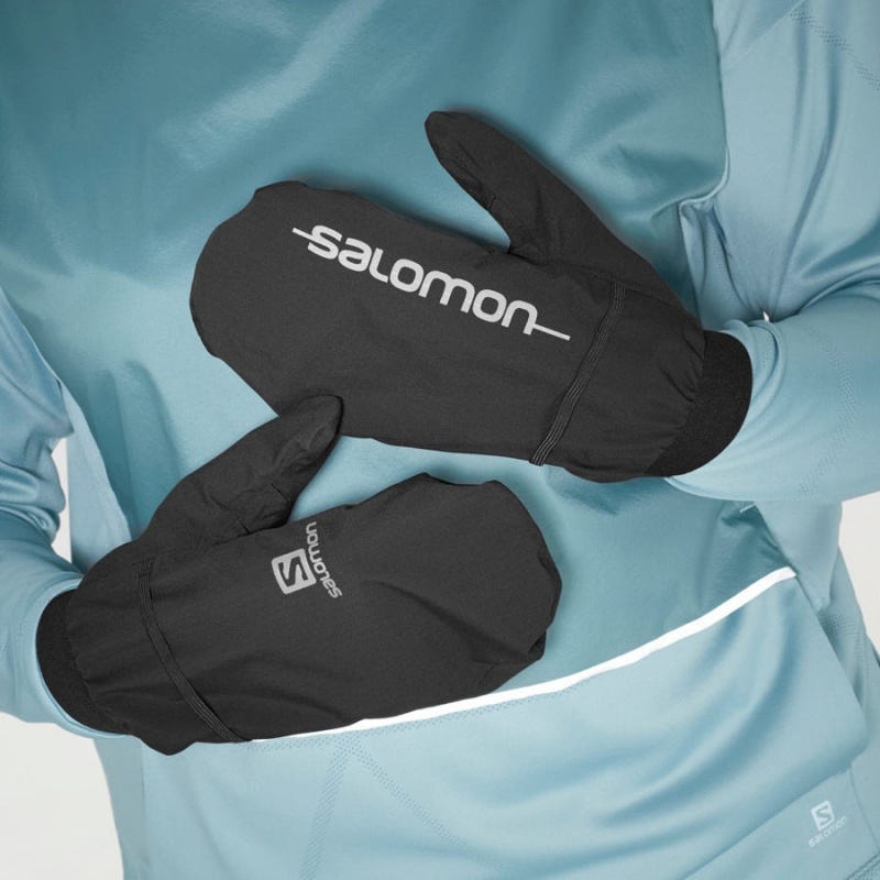 Men's Salomon BONATTI WATERPROOF Gloves Black | IN2701CTV