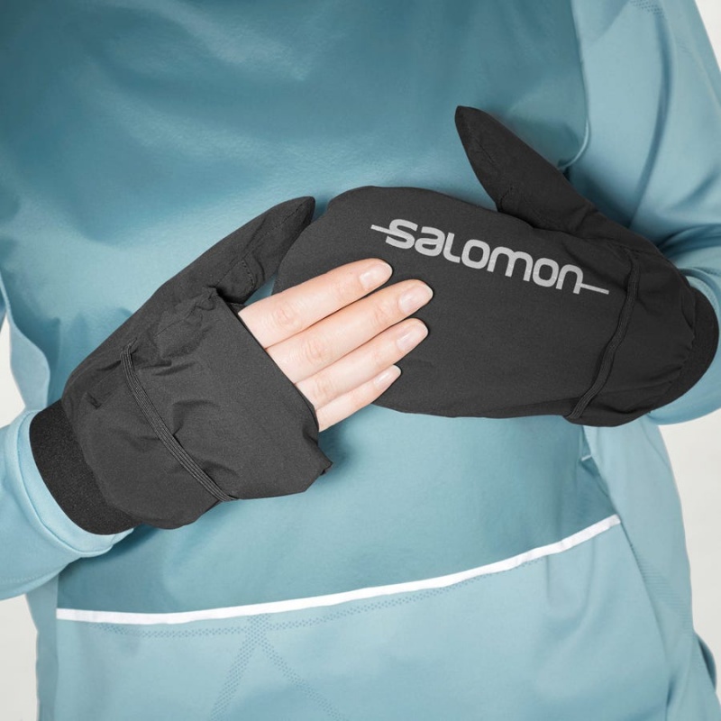 Men's Salomon BONATTI WATERPROOF Gloves Black | IN2701CTV