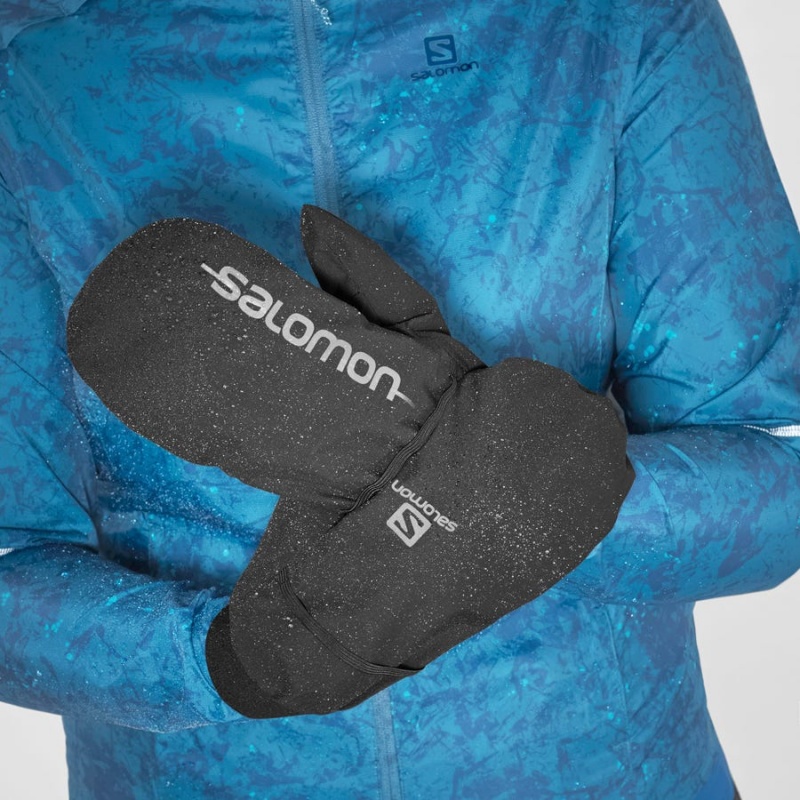 Men's Salomon BONATTI WATERPROOF Gloves Black | IN2701CTV