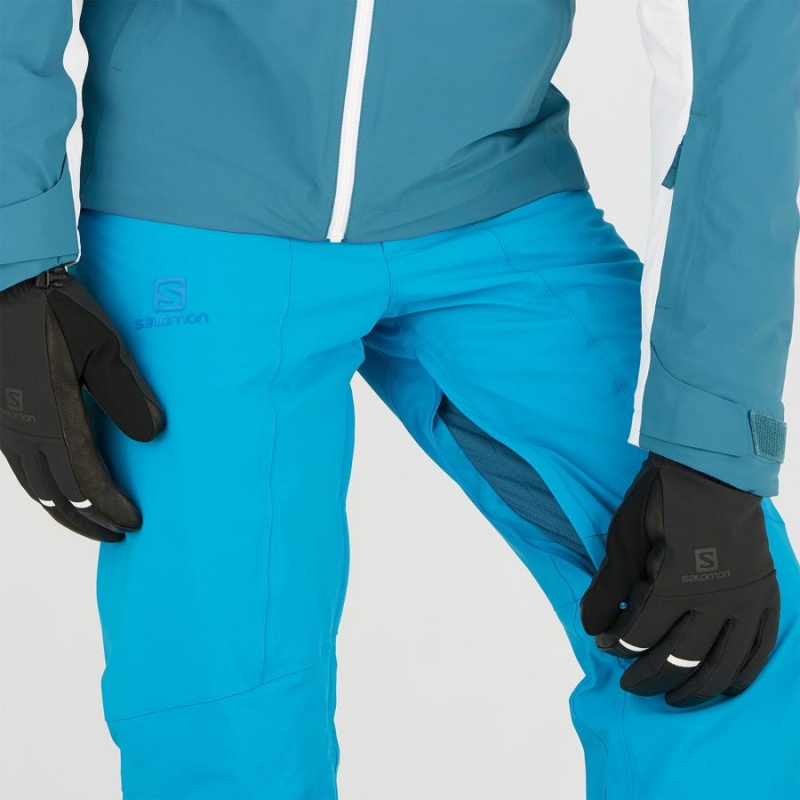 Men's Salomon BRILLIANT Ski Pants Blue | IN2486GSO