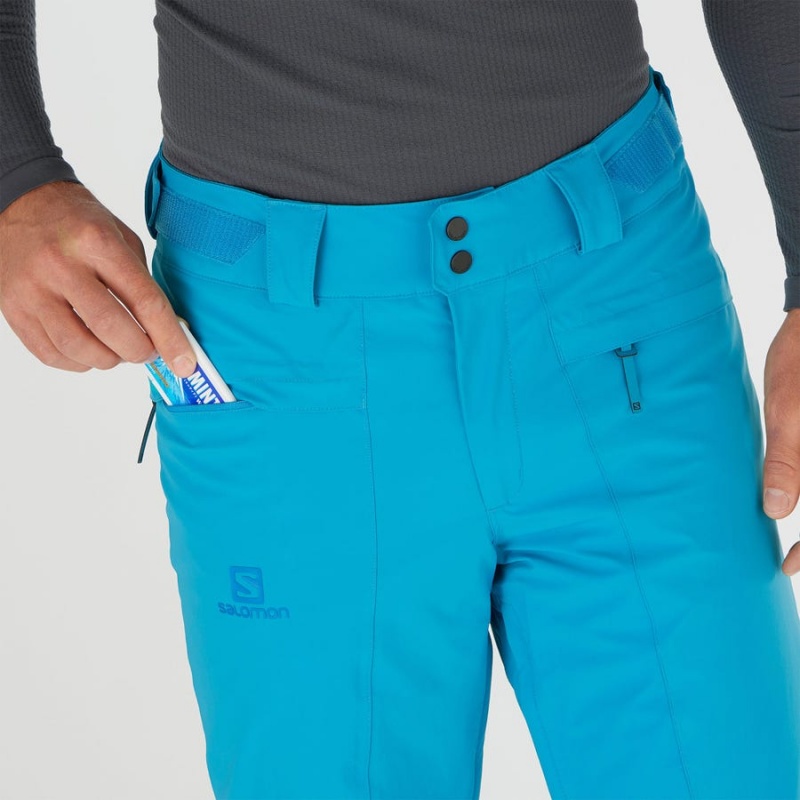 Men's Salomon BRILLIANT Ski Pants Blue | IN2486GSO