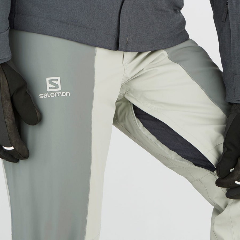 Men's Salomon BRILLIANT Ski Pants Olive | IN2487HAP