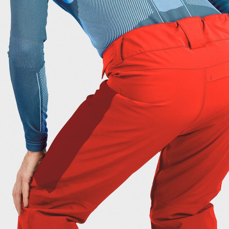 Men's Salomon BRILLIANT Ski Pants Red | IN2485FDN