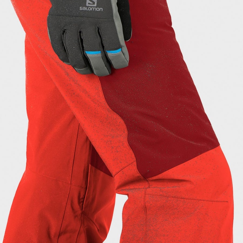 Men's Salomon BRILLIANT Ski Pants Red | IN2485FDN