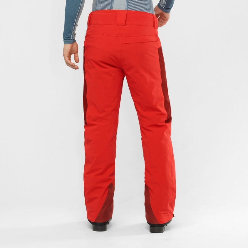 Men's Salomon BRILLIANT Ski Pants Red | IN2485FDN