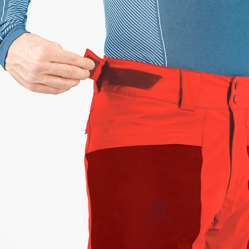 Men's Salomon BRILLIANT Ski Pants Red | IN2485FDN