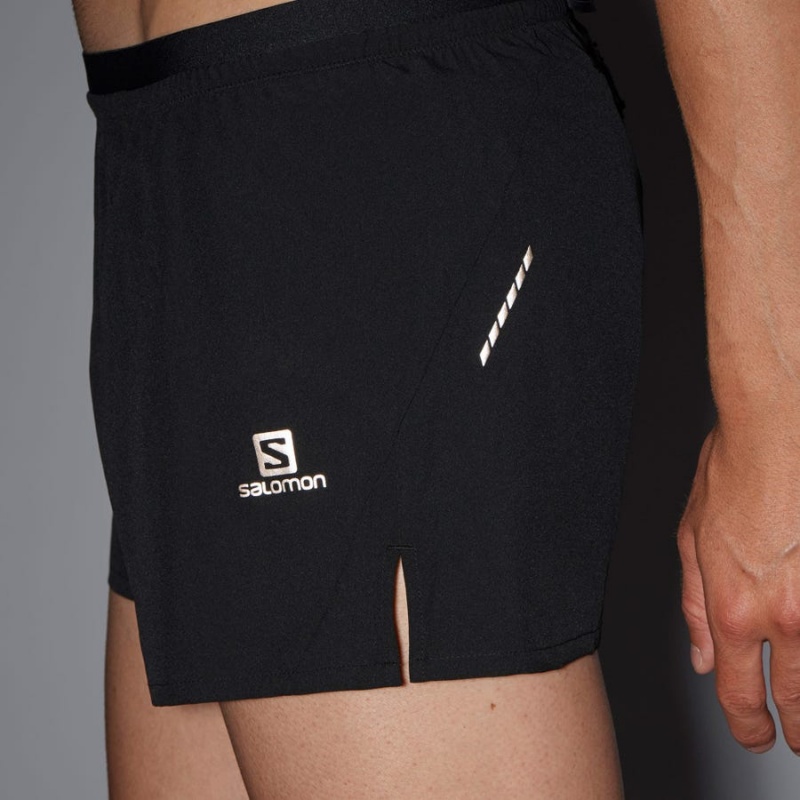 Men's Salomon CROSS 3'' Shorts Black | IN2449RVD