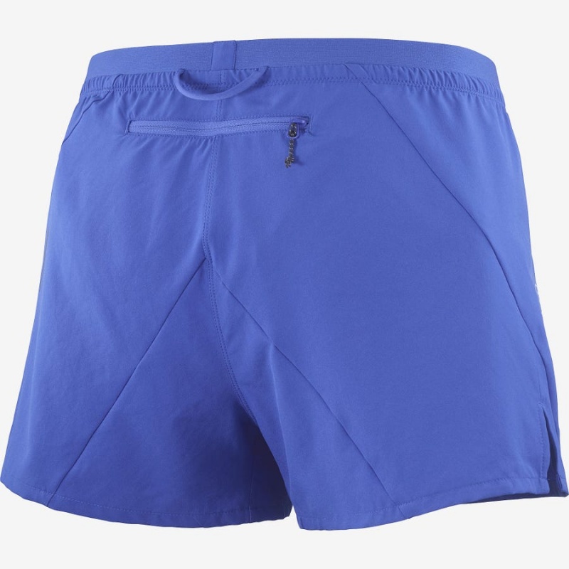 Men's Salomon CROSS 3'' Shorts Blue | IN2450TCE