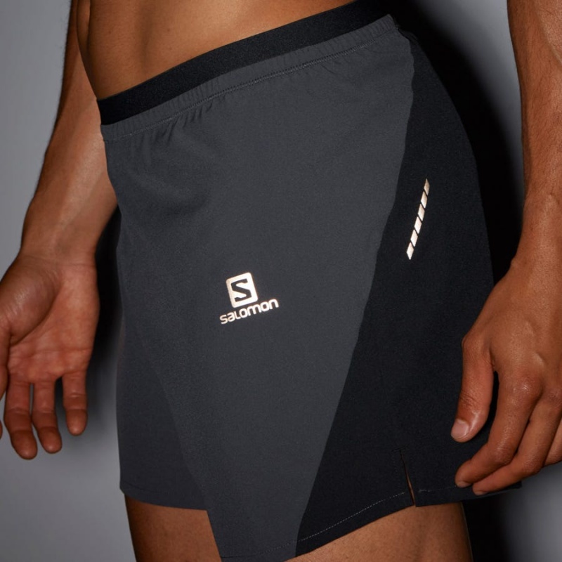 Men's Salomon CROSS 5'' Shorts Grey | IN2459DFM