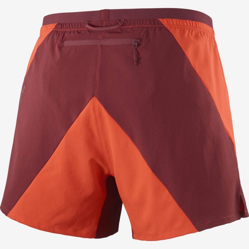 Men's Salomon CROSS 5'' Shorts Orange | IN2456AHK