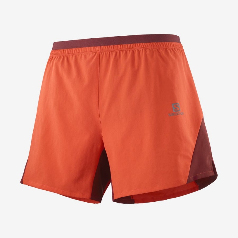 Men\'s Salomon CROSS 5\'\' Shorts Orange | IN2456AHK