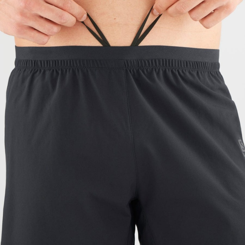 Men's Salomon CROSS 7'' Shorts Black | IN2462HAP