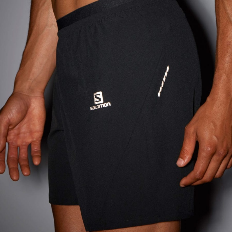 Men's Salomon CROSS 7'' Shorts Black | IN2462HAP