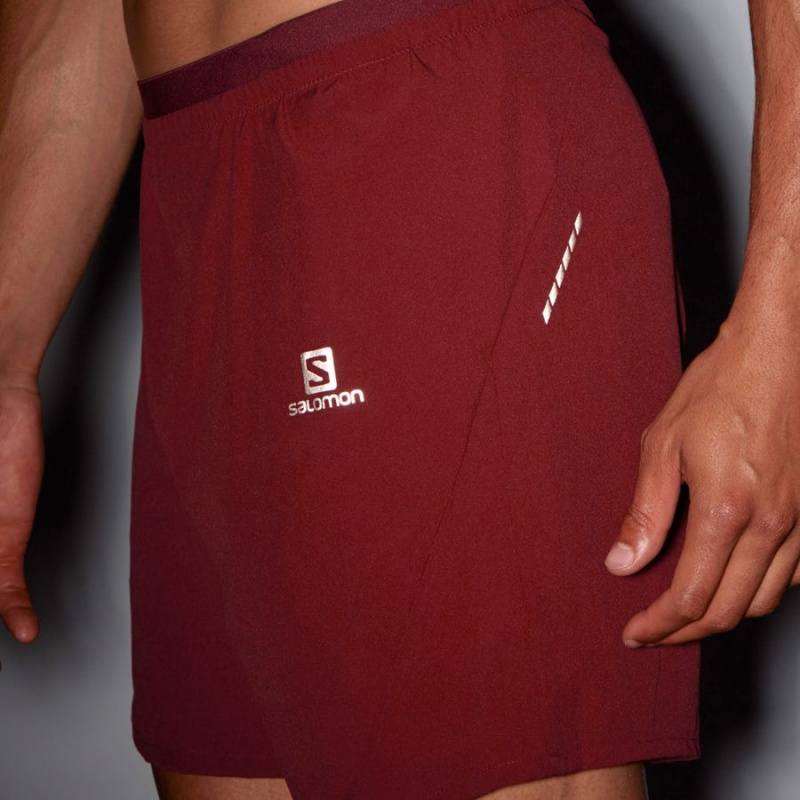 Men's Salomon CROSS 7'' Shorts Red | IN2460FDN