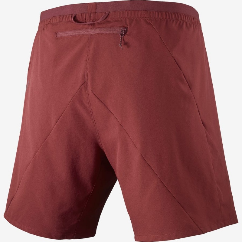 Men's Salomon CROSS 7'' Shorts Red | IN2460FDN