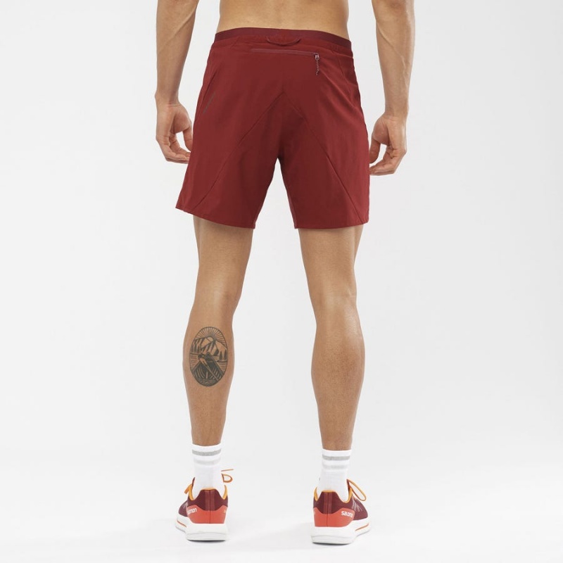 Men's Salomon CROSS 7'' Shorts Red | IN2460FDN