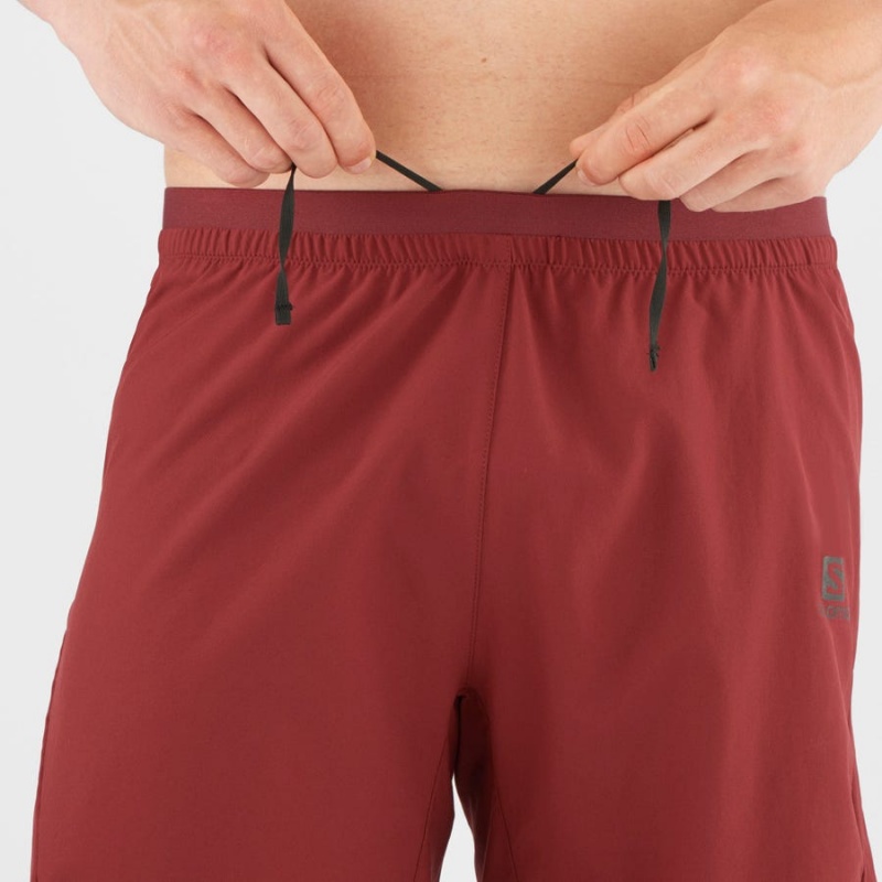 Men's Salomon CROSS 7'' Shorts Red | IN2460FDN