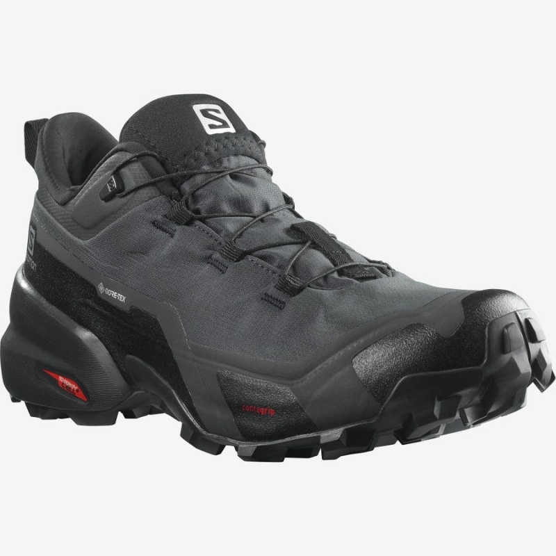 Men's Salomon CROSS HIKE GORE-TEX Hiking Shoes Black | IN2016RVD