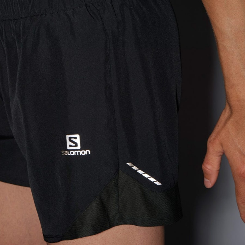 Men's Salomon CROSS REBEL 5'' Shorts Black | IN2447WNB