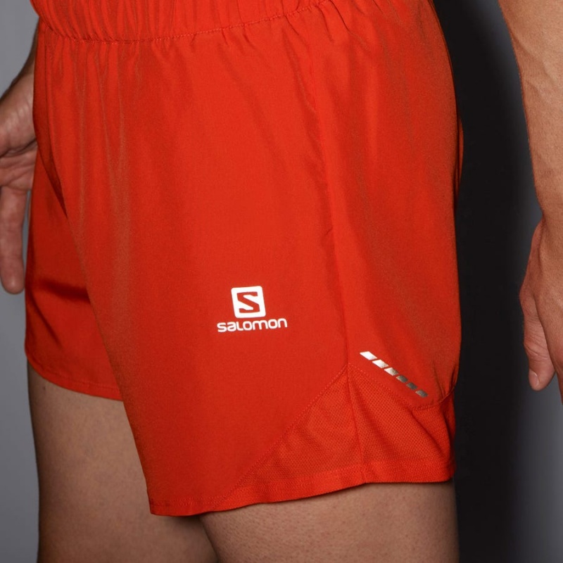 Men's Salomon CROSS REBEL 5'' Shorts Orange | IN2446QMA