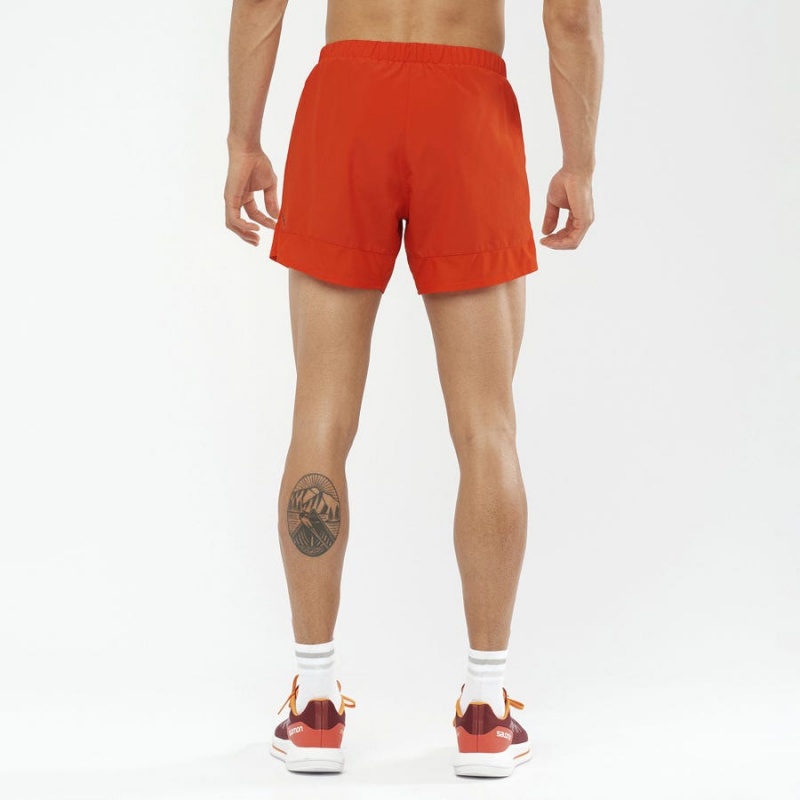 Men's Salomon CROSS REBEL 5'' Shorts Orange | IN2446QMA