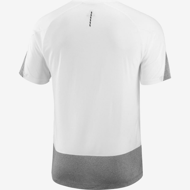 Men's Salomon CROSS RUN T Shirts White | IN2397RVD