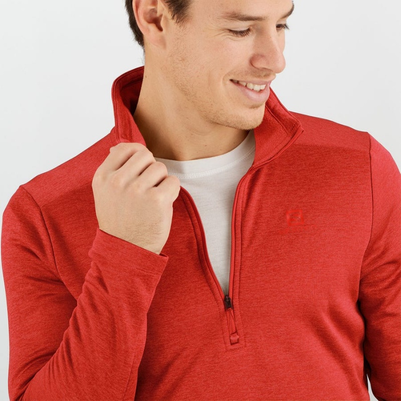 Men's Salomon ESSENTIAL LIGHTWARM SEAMLESS Hoodie Orange | IN2416CTV