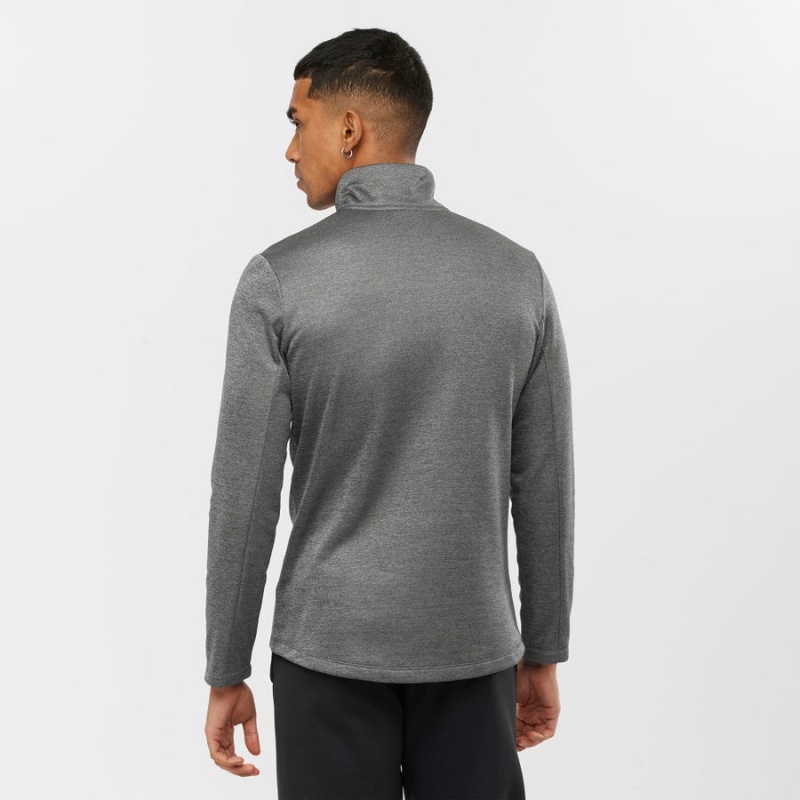 Men's Salomon ESSENTIAL LIGHTWARM SEAMLESS Hoodie Grey | IN2419NWY