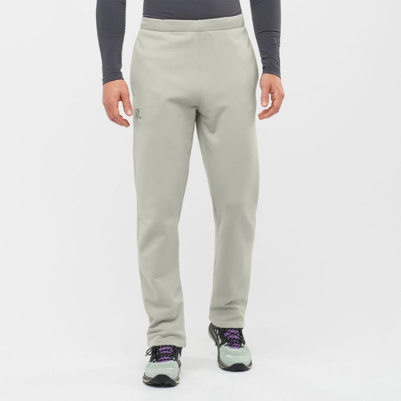 Men's Salomon ESSENTIAL WARM FLEECE Pants Beige | IN2436JPQ