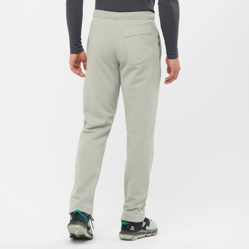 Men's Salomon ESSENTIAL WARM FLEECE Pants Beige | IN2436JPQ