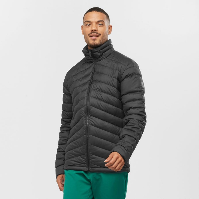 Men's Salomon ESSENTIAL XWARM DOWN INSULATED Jackets Black | IN2315LIS